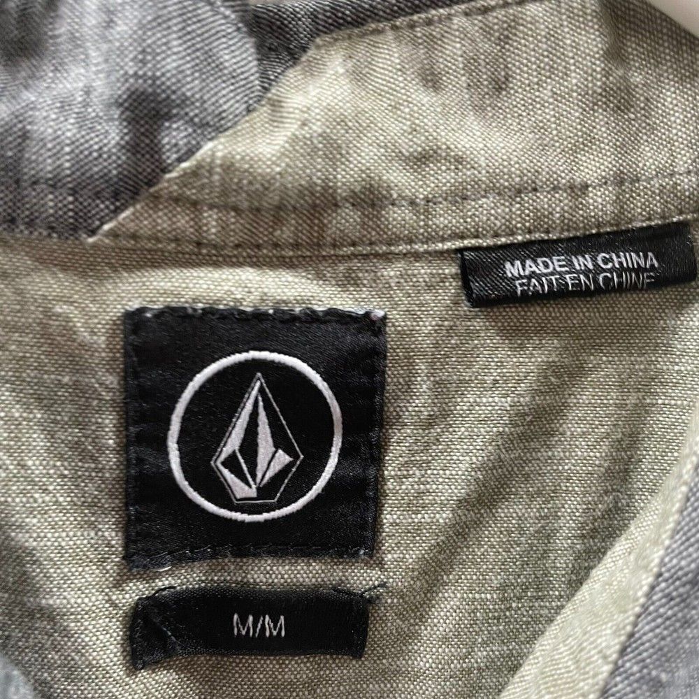 Volcom Shirt Mens Medium Gray Long Sleeve Button Up Casual Classiccore Normcore - Picture 4 of 9